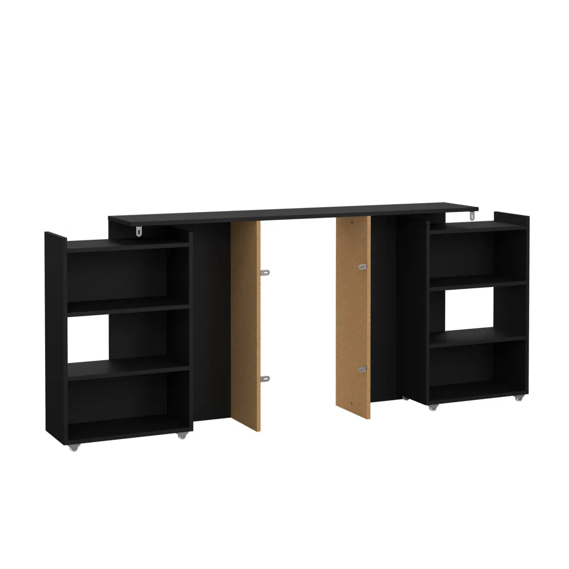 Comodino in legno nero 144x26x79h cm - Arnaboldi