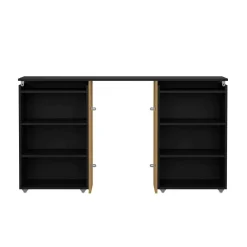 Comodino in legno nero 144x26x79h cm - Arnaboldi