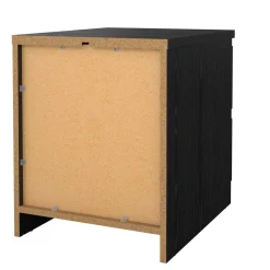 Comodino in legno nero 50x40x49h cm - Daiki