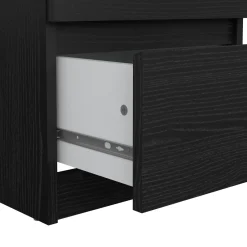 Comodino in legno nero 50x40x49h cm - Daiki