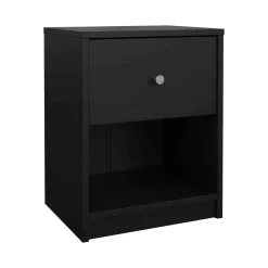 Comodino in legno nero 37x30x48h cm - Kastri