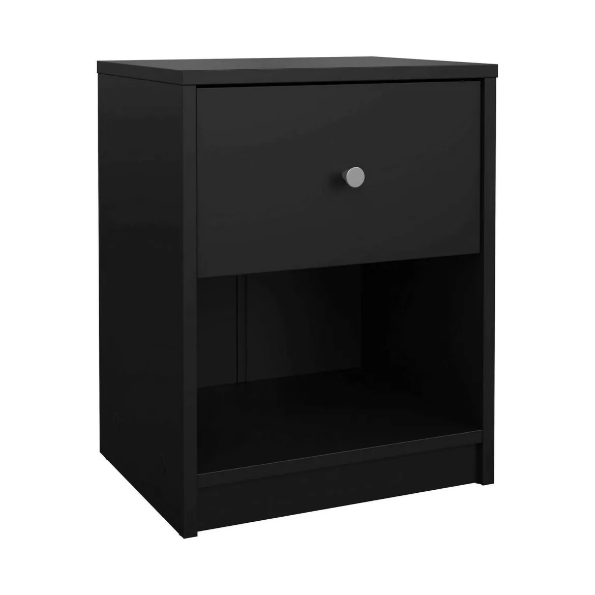 Comodino in legno nero 37x30x48h cm - Kastri
