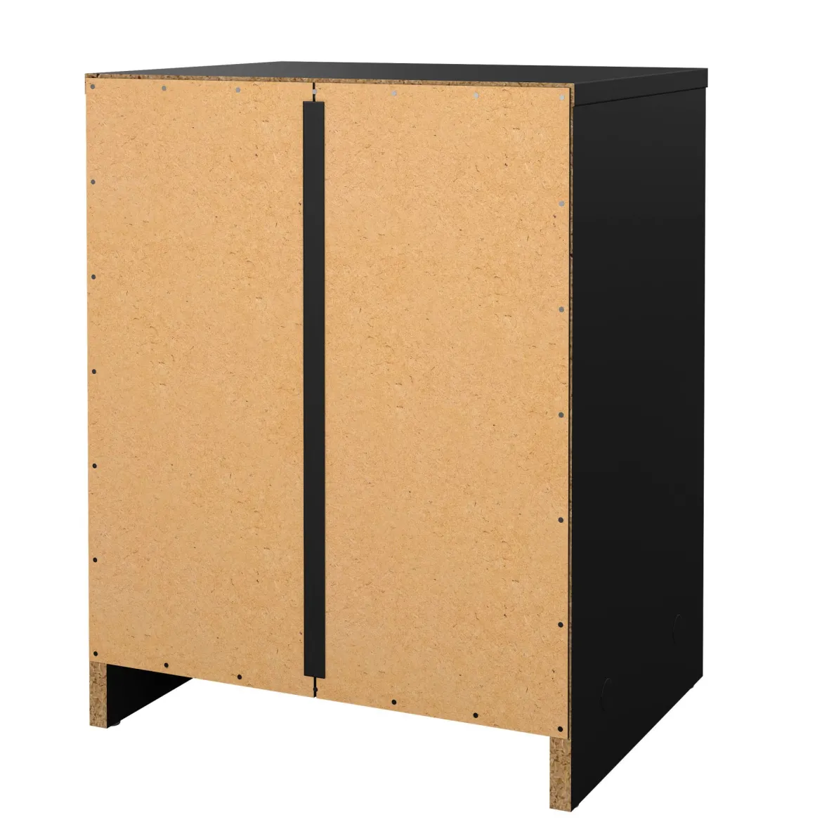 Comodino in legno nero 37x30x48h cm - Kastri