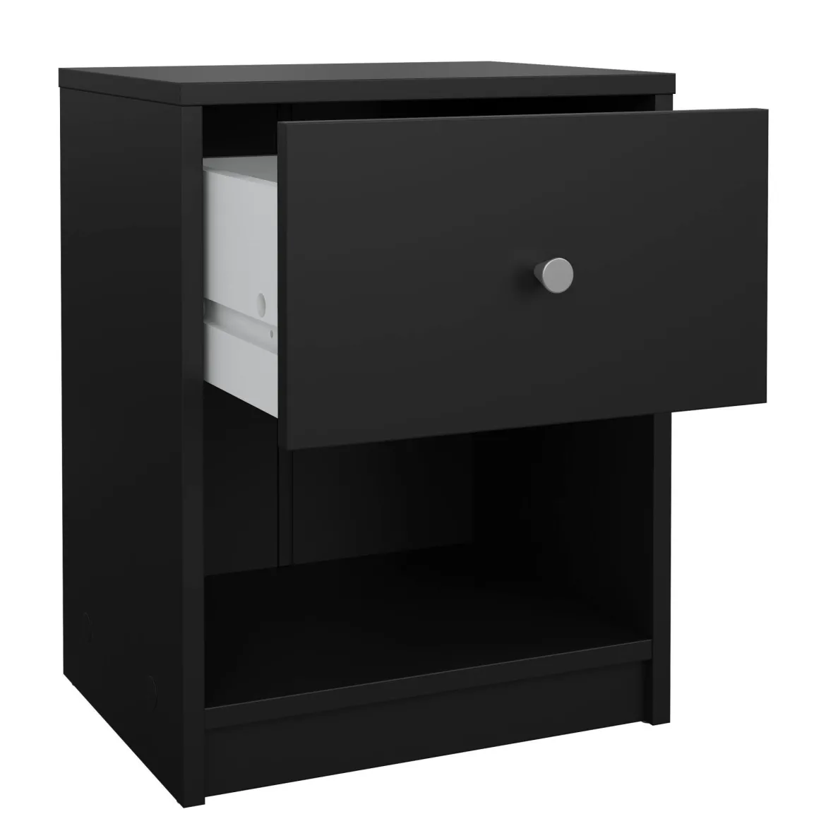 Comodino in legno nero 37x30x48h cm - Kastri