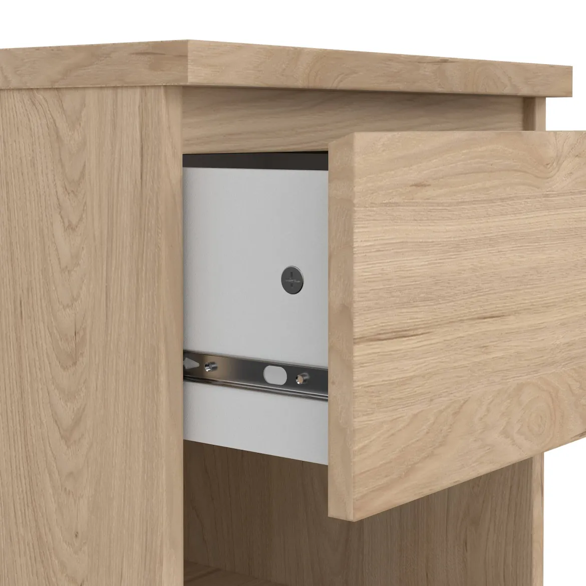 Comodino in legno rovere 40x40x49h cm - Scolastica