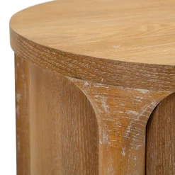 Comodino Marrone Ciliegio oro 2 Cassetti un Ripiano 38x35x52h cm, Apertura Scorrevole - Falile