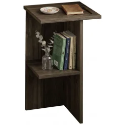 Comodino Marrone Noce un Ripiano Colore Ripiano Marrone 36x36x60h cm, Sfumatura Colore Struttura Noce - Roaschia