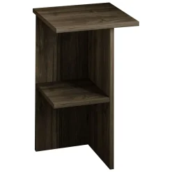 Comodino Marrone Noce un Ripiano Colore Ripiano Marrone 36x36x60h cm, Sfumatura Colore Struttura Noce - Roaschia