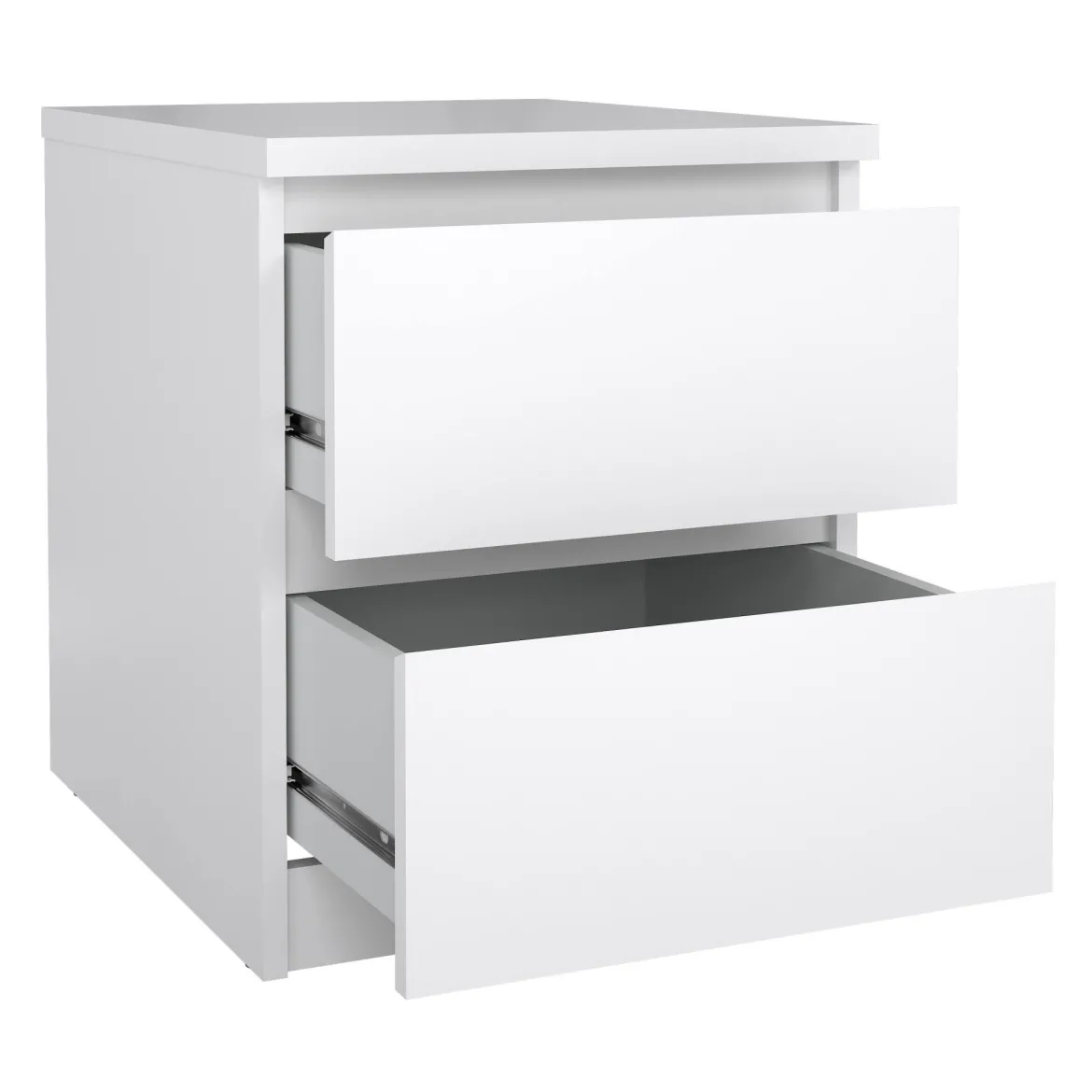 Comodino minimal bianco lucido 50x40x49h cm - Azar