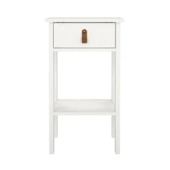 Comodino moderno bianco 40x34x70h cm - Inday