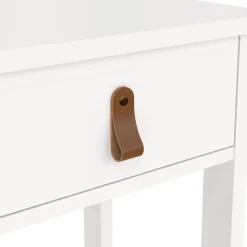 Comodino moderno bianco 40x34x70h cm - Inday