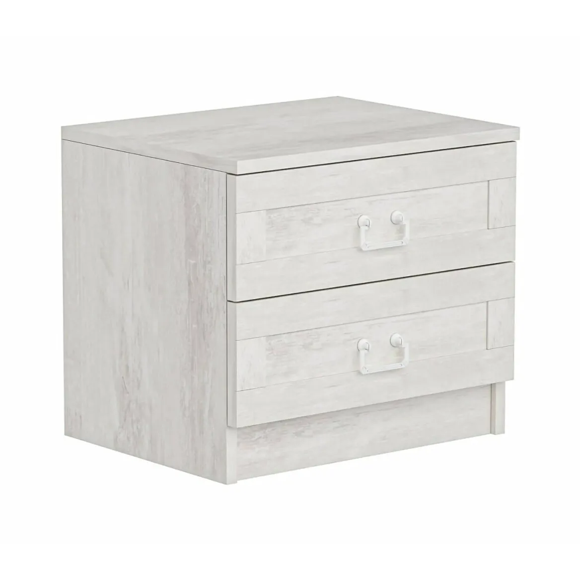 Comodino moderno bianco 54x47x40h cm - Ludovic
