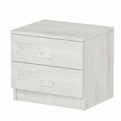 Comodino moderno bianco 54x47x40h cm - Ludovic