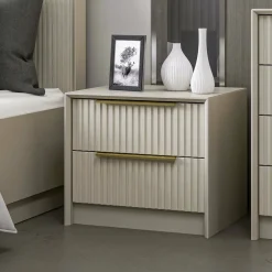 Comodino moderno cemento 53x45x45h cm - Moke