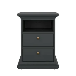 Comodino moderno grigio 43x40x58h cm - Alichin