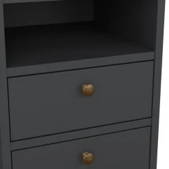 Comodino moderno grigio 43x40x58h cm - Alichin