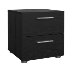 Comodino moderno nero 40x40x42h cm - Apolla