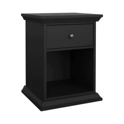 Comodino moderno nero 47x43x63h cm - Pascal