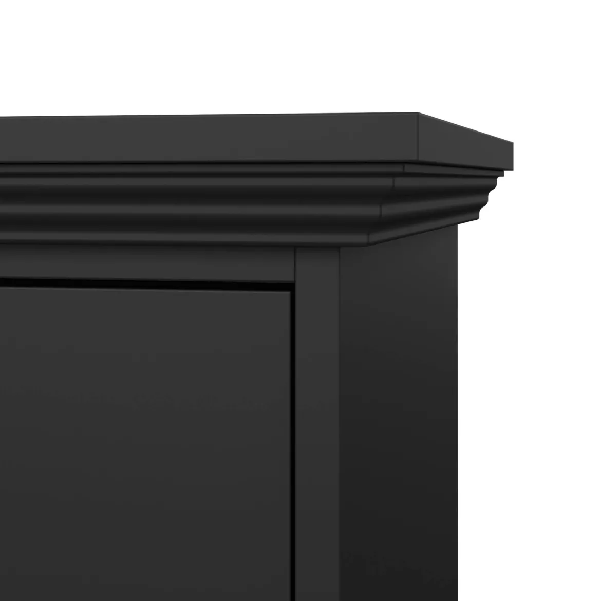 Comodino moderno nero 47x43x63h cm - Pascal