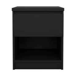 Comodino moderno nero 40x40x49h cm - Scolastica