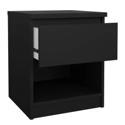Comodino moderno nero 40x40x49h cm - Scolastica