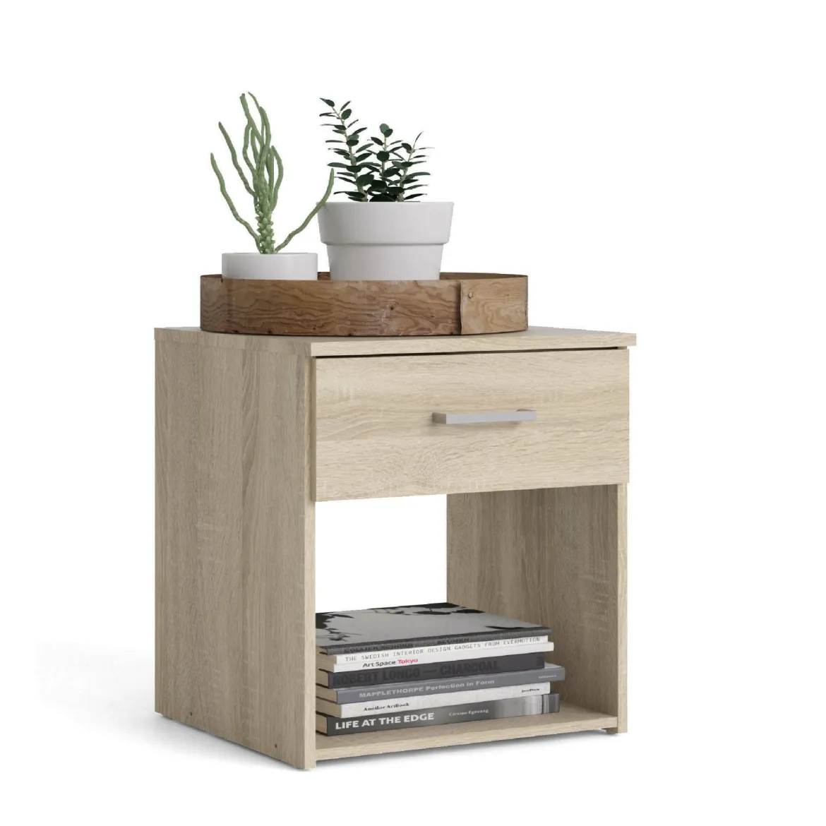 Comodino moderno quercia 37x35x47h cm - Giustina