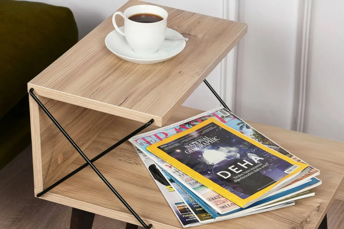 Comodino moderno quercia 50x40x55h cm - Newton
