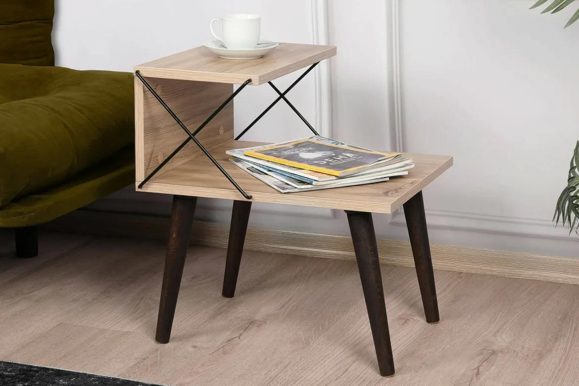 Comodino moderno quercia 50x40x55h cm - Newton