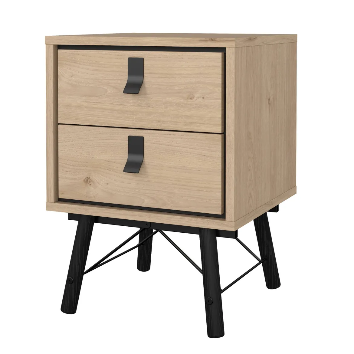 Comodino moderno rovere 43x40x59h cm - Jean