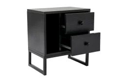 Comodino Rhiannon, 45x30 h50 cm, Nero