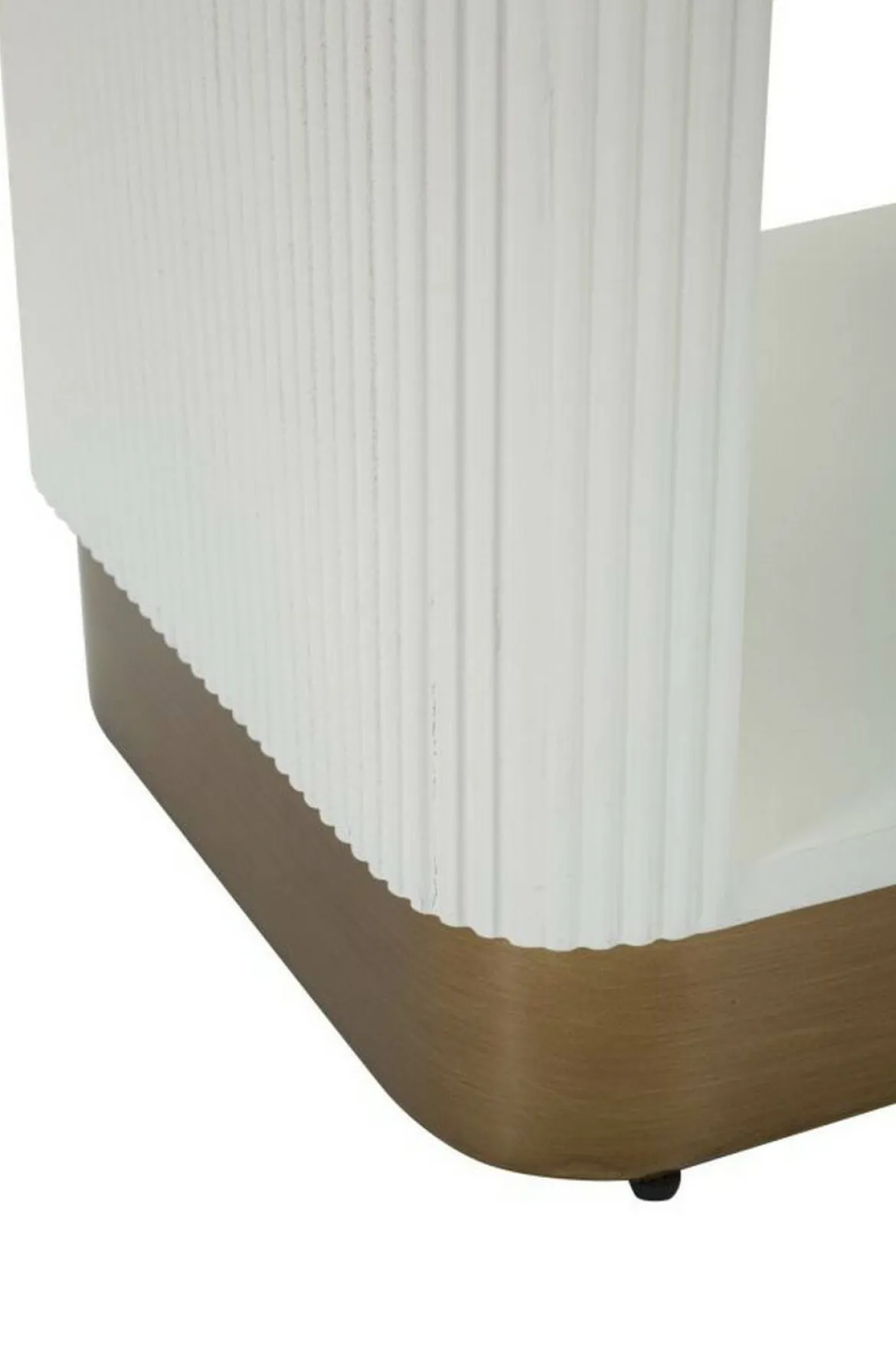 Comodino 2 ripiani bianco e marrone 48x40x62h cm - Fagends