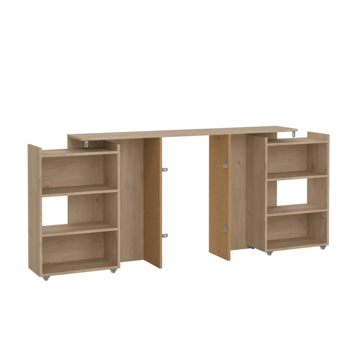 Comodino 7 ripiani rovere 144x26x79h cm - Arnaboldi