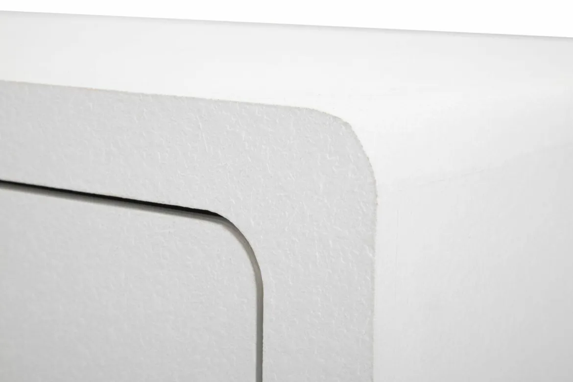 Comodino 1 ripiano bianco e oro 60x32x79h cm - Suze