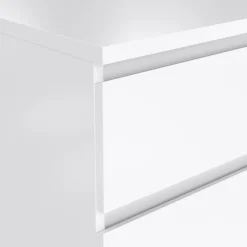 Comodino 1 ripiano bianco lucido 40x40x70h cm - Delfini