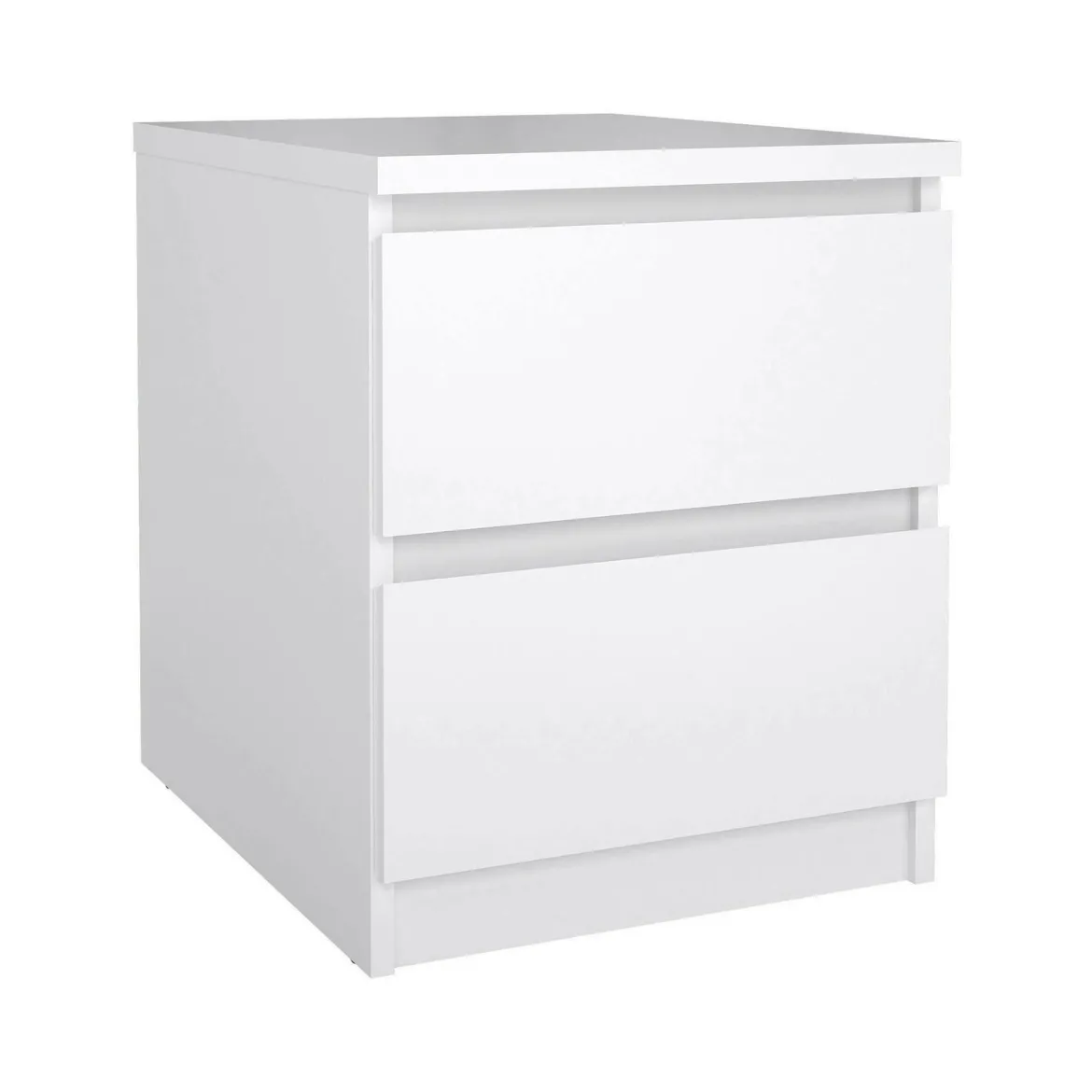 Comodino 1 ripiano bianco lucido 50x40x49h cm - Daiki