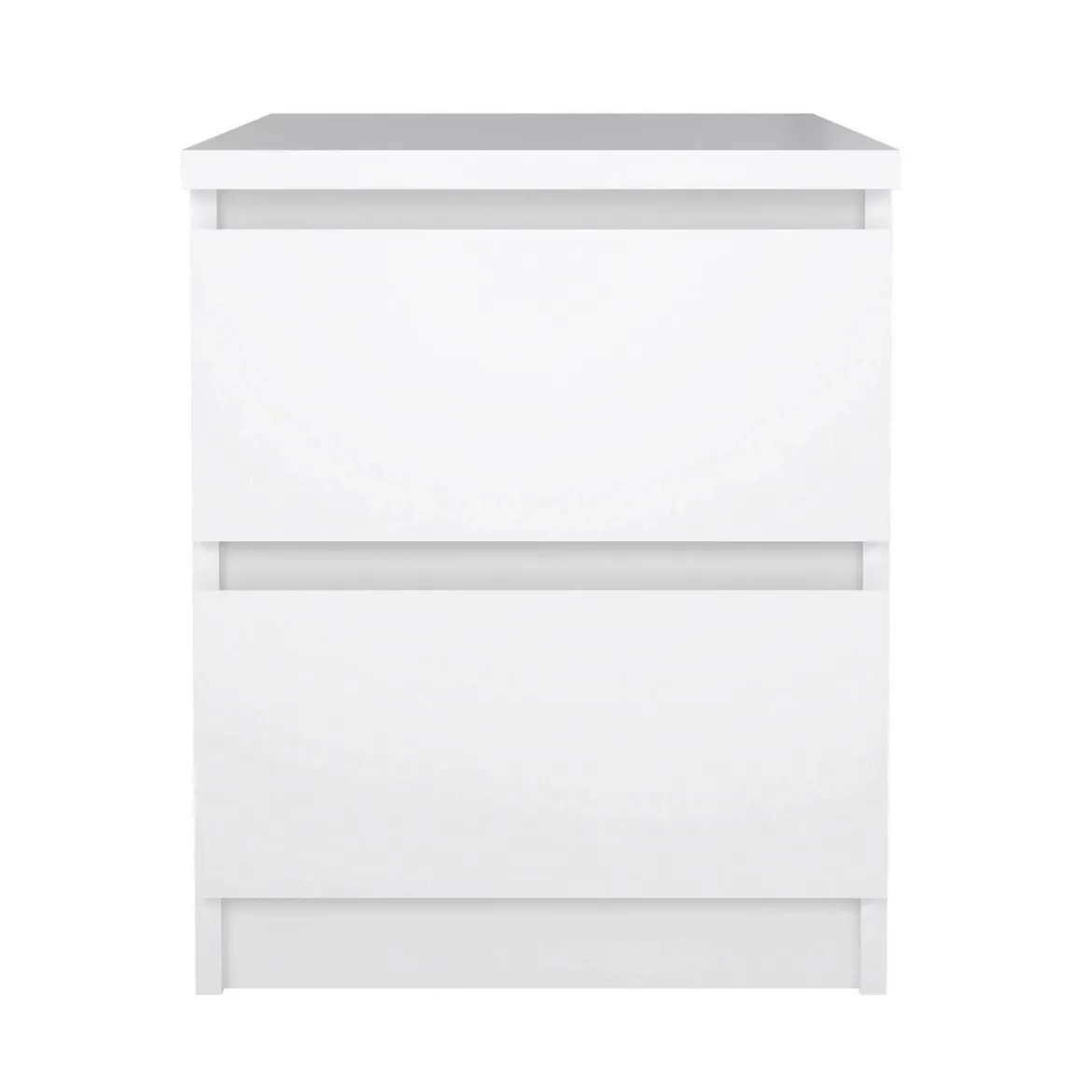 Comodino 1 ripiano bianco lucido 50x40x49h cm - Daiki