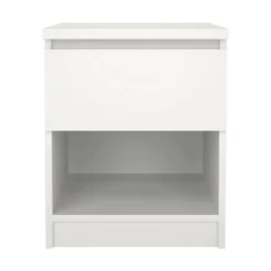 Comodino 1 ripiano bianco opaco 40x40x49h cm - Scolastica