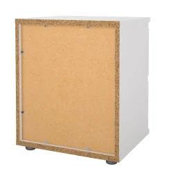 Comodino 1 ripiano bianco 40x34x48h cm - Albregio