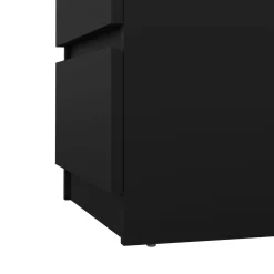 Comodino 1 ripiano nero 50x40x49h cm - Azar