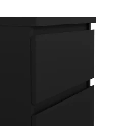 Comodino 1 ripiano nero 50x40x49h cm - Azar