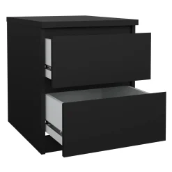 Comodino 1 ripiano nero 50x40x49h cm - Azar