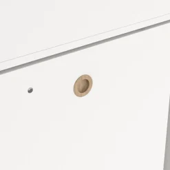 Composizione Camera da Letto Bianco Dimensione Materasso 90x200 cm Scrivania Estraibile 203x104x111h cm, un Letto - Lamedani