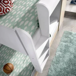 Composizione camera da letto Keli, 245x110 h150 cm, Bianco e Rovere Nodi