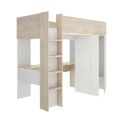 Composizione camera da letto Pax, 255x112h150 cm, Bianco e Rovere