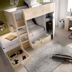 Composizione camera da letto Pax, 255x112h150 cm, Bianco e Rovere