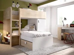Composizione camera da letto Pax, 255x112h150 cm, Bianco e Rovere