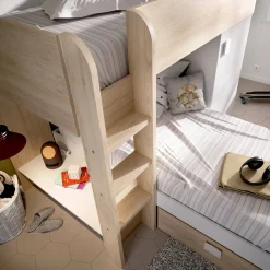 Composizione camera da letto Pax, 255x112h150 cm, Bianco e Rovere