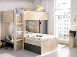 Composizione camera da letto Pax, 255x112h150 cm, Rovere e Antracite