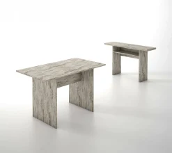 Consolle allungabile legno chiaro 4-12 posti betulla - Agrippino