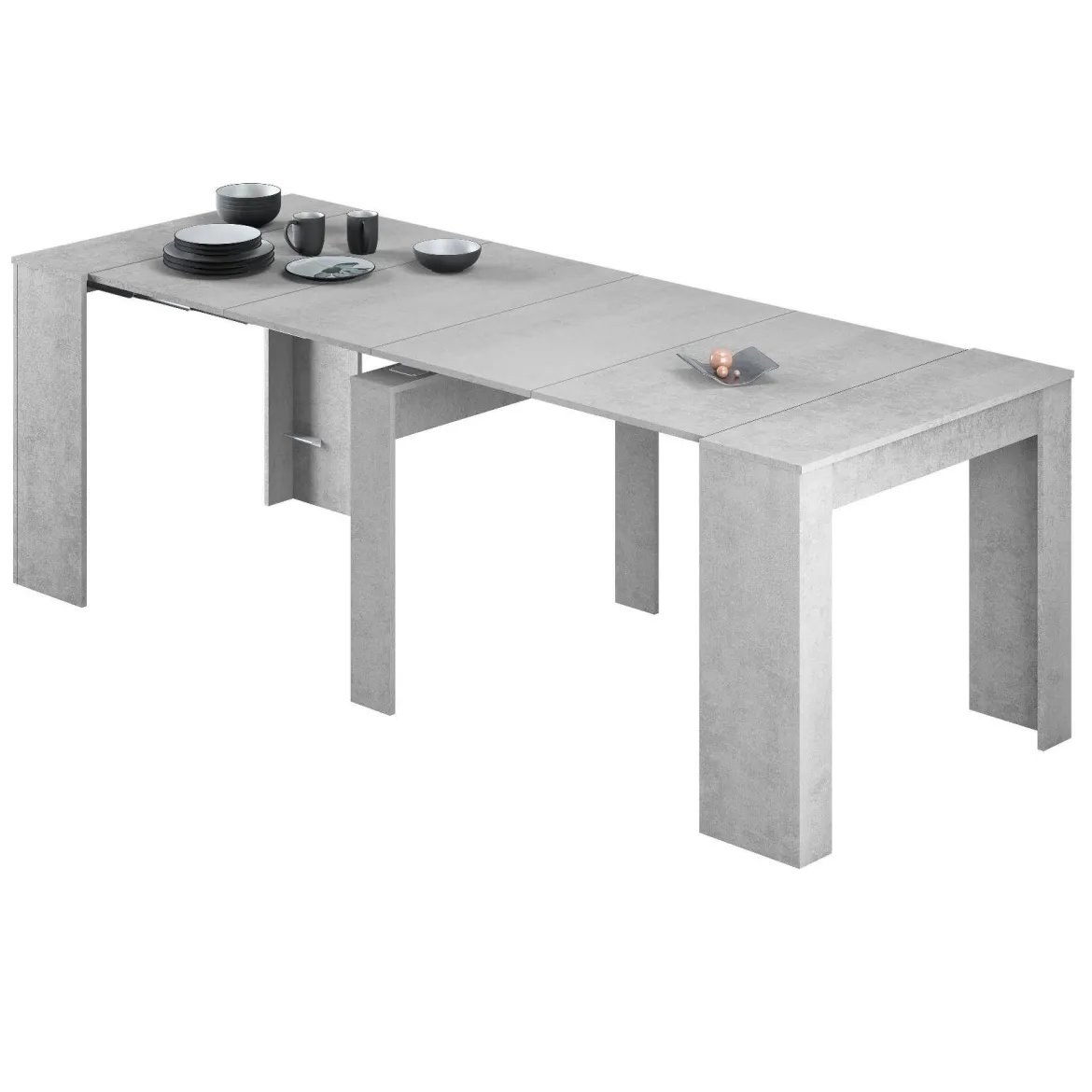 Consolle allungabile moderna 4-10 posti cemento - Abicitren